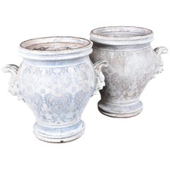 Pair of Rouen Urns