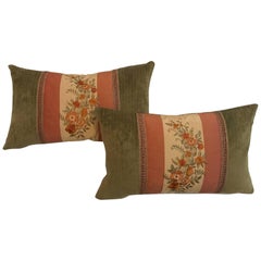 Pair of Silk and Velvet Accent Pillows 2