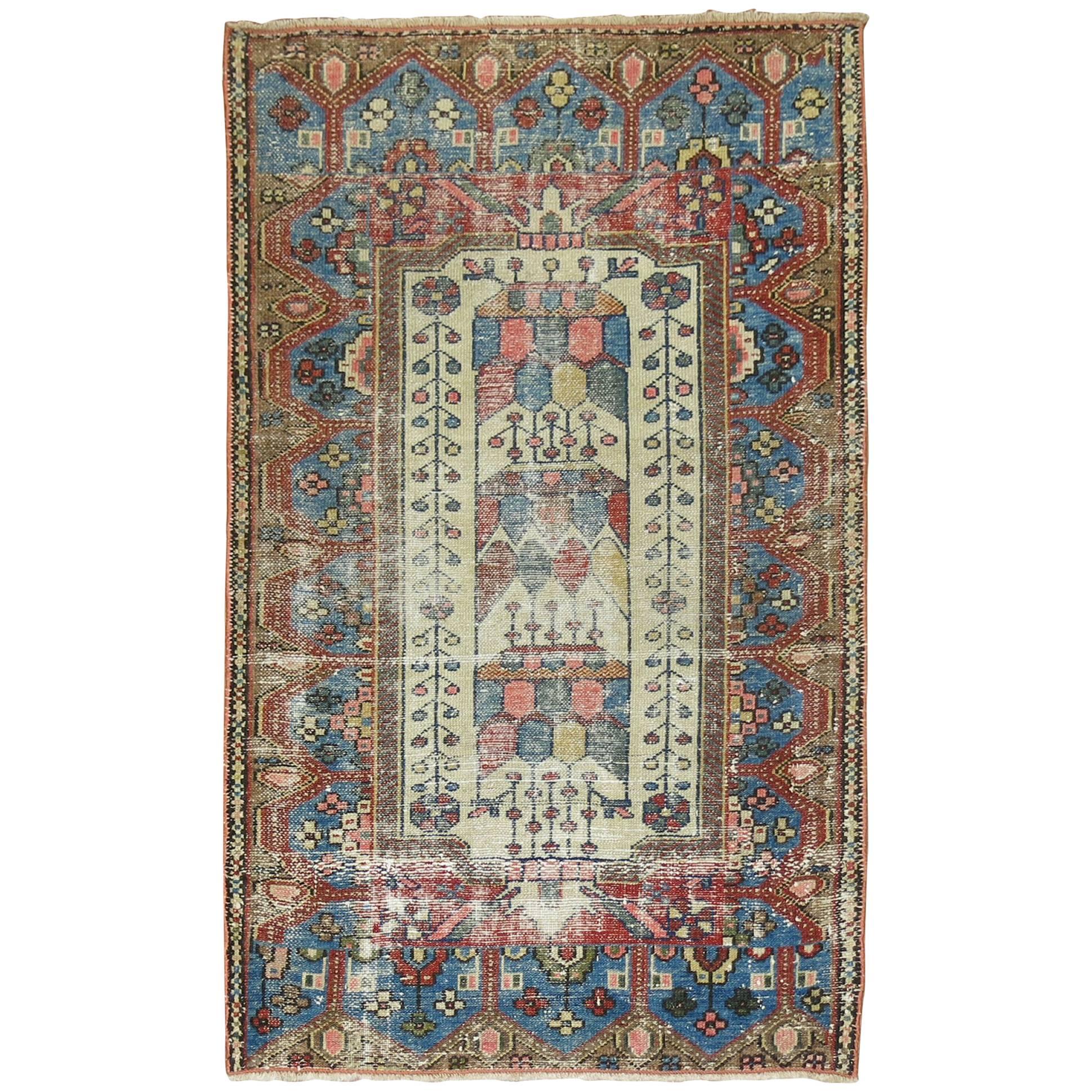 Shabby Chic Persian Malayer Tiny Rug For Sale