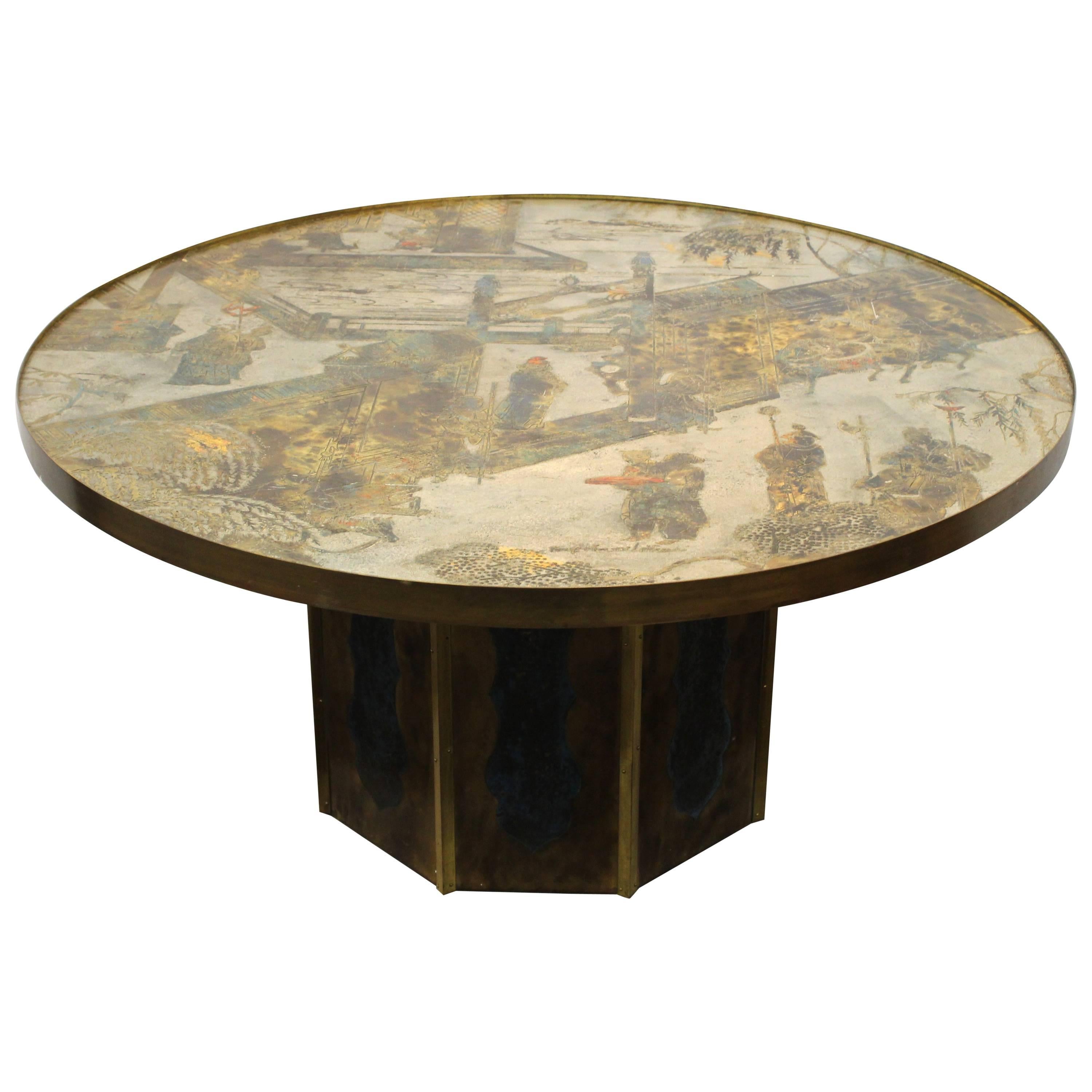 Chinoiserie Style End Table by Philip and Kelvin LaVerne