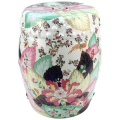 Tobacco Leaf Motif Garden Stool