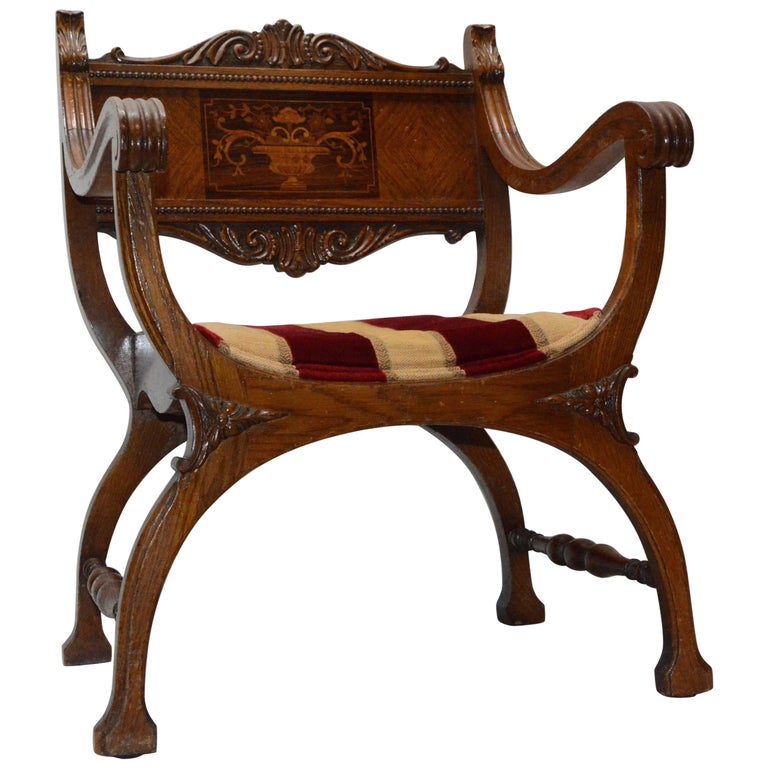 19th Century Campaign Prayer Chair For Sale at 1stdibs