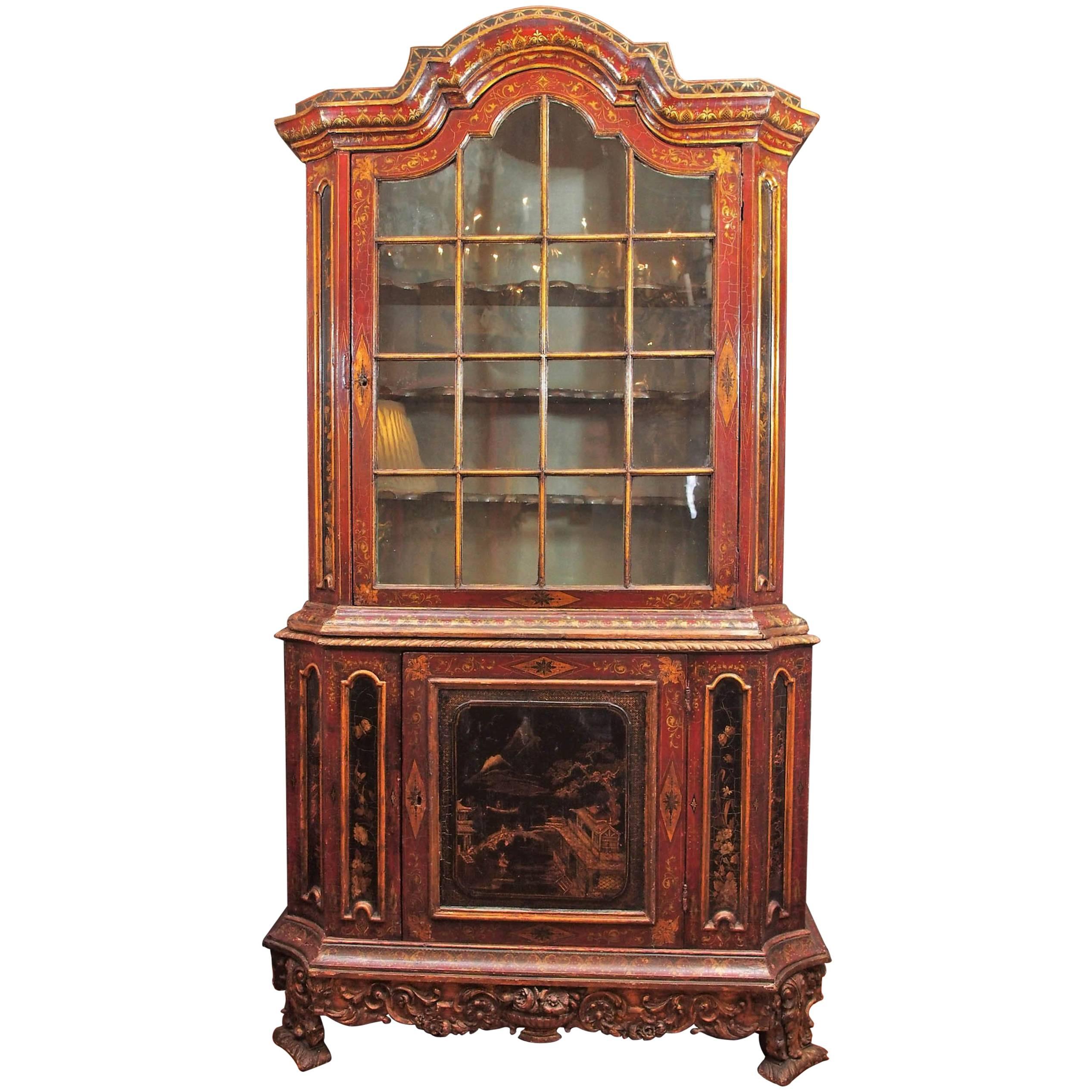 18th Century Italian Chinoiserie Cabinet with Two Doors For Sale