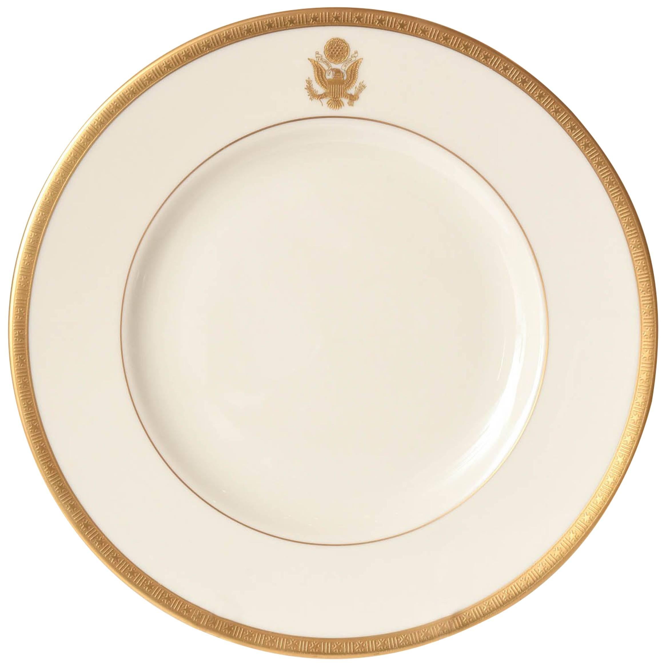 Official US Presidential China , Gilt Embossed Eagle, circa 1927-1960