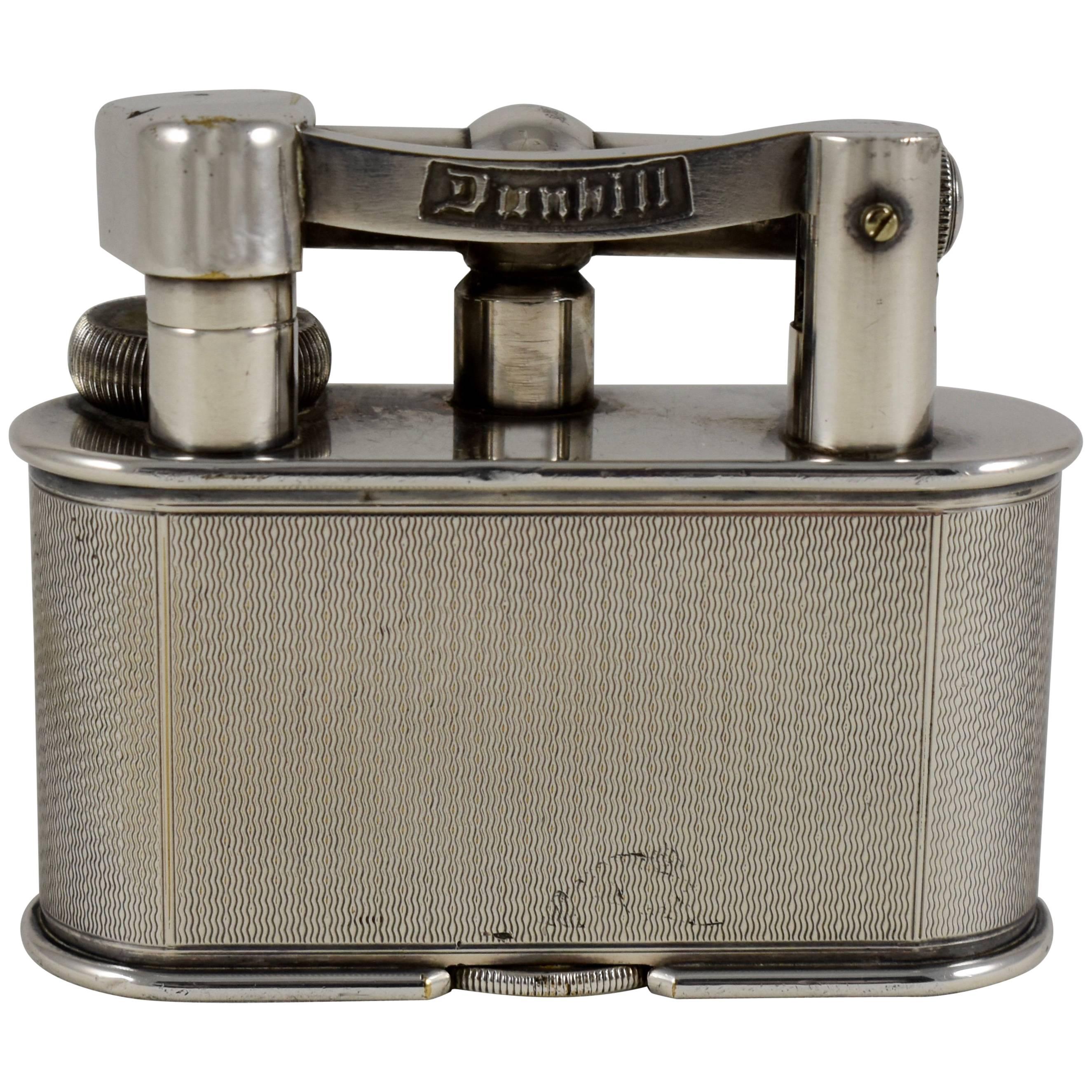 1930s Dunhill, Asprey & Co. Art Deco Silver Table Lighter, Great Britain