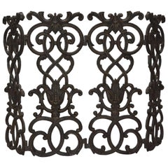 Antique Victorian Cast Iron Fireplace Screen