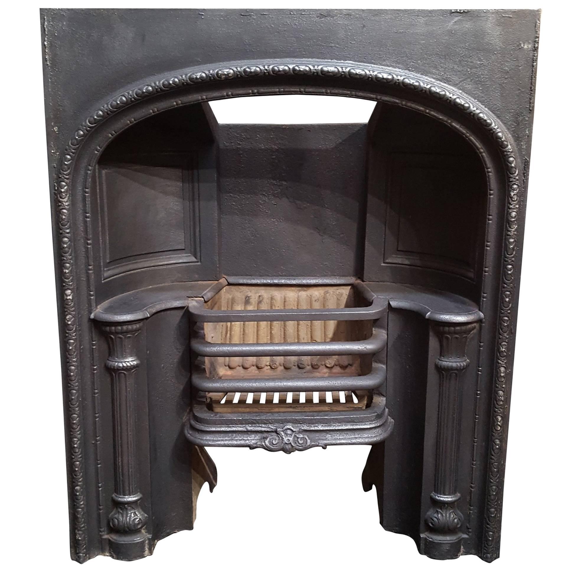 Fireplace Original Cast Iron English, Hob Grate, circa 1840 For Sale