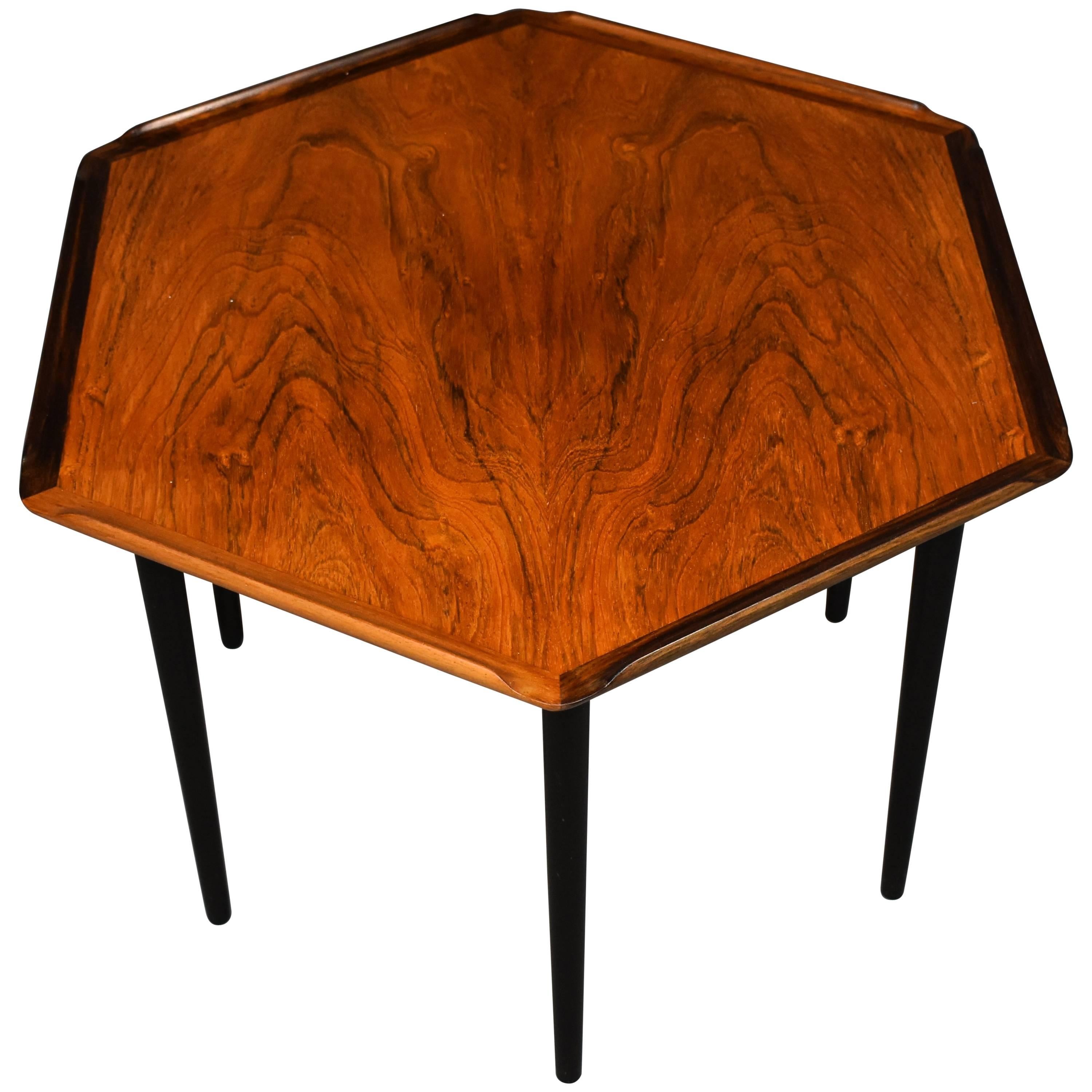 Rare Danish Mid-Century Rosewood Side Table For Sale
