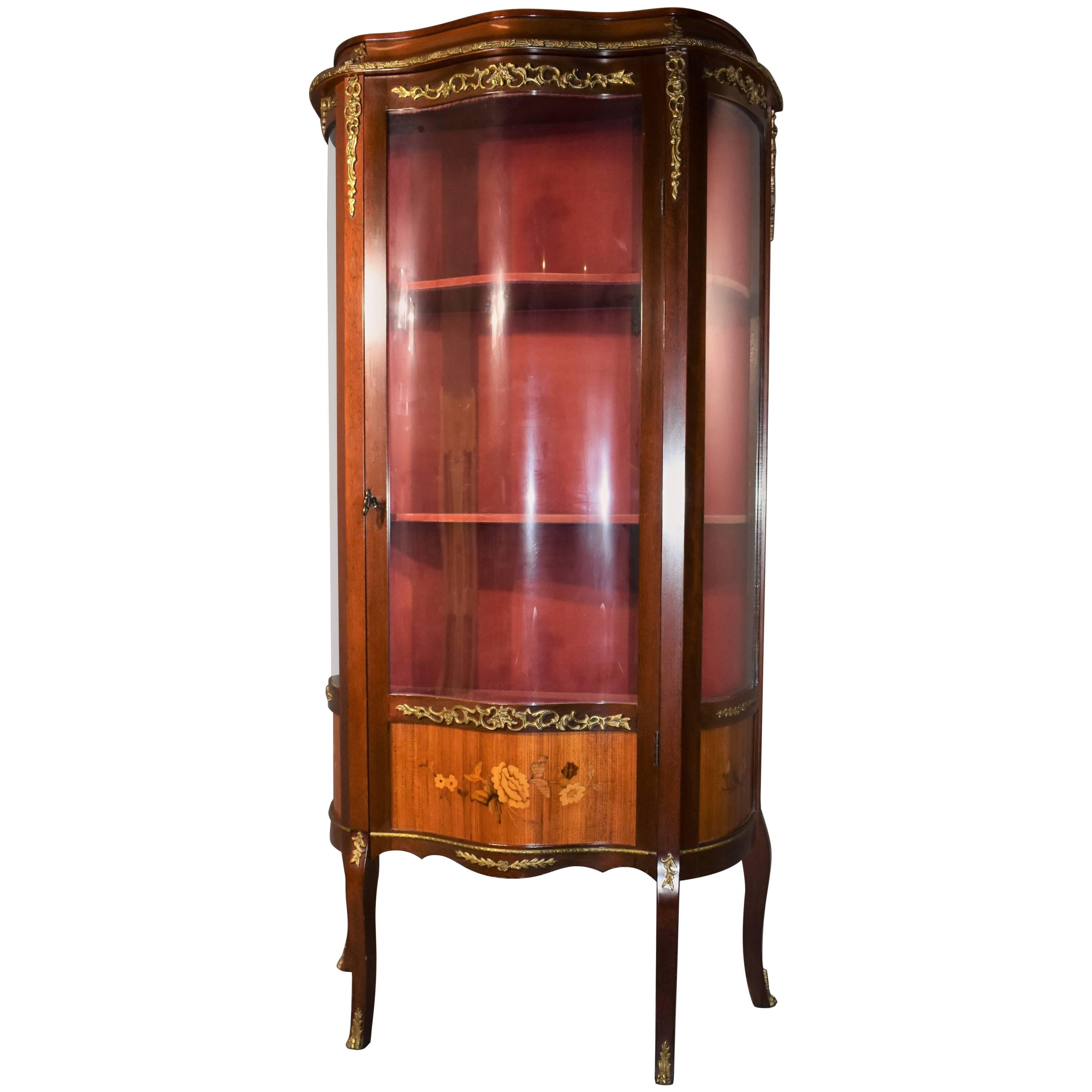 French Vintage Salon Cabinet in Rococo Style For Sale