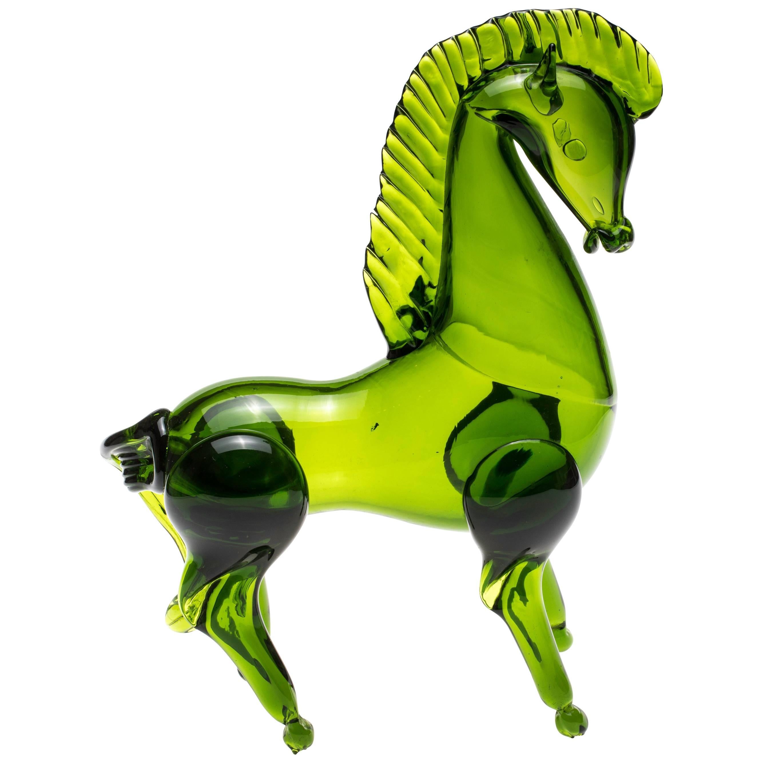 Murano Glass Stately Horse Figurine For Sale