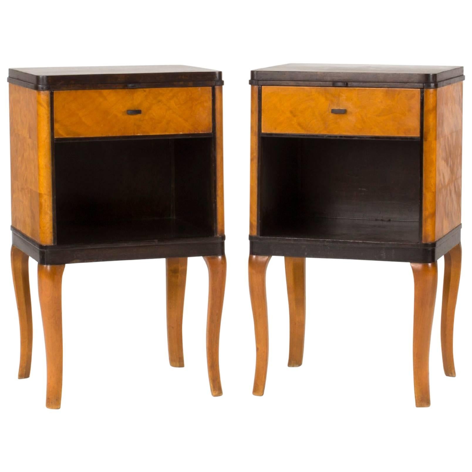 Pair of "Haga" Bedside Tables by Carl Malmsten