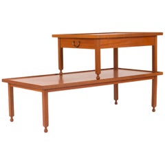 Retro Mahogany Side Table with a Drawer by Josef Frank