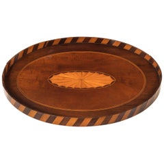 Late 19th Century Small Mahogany Oval Tray