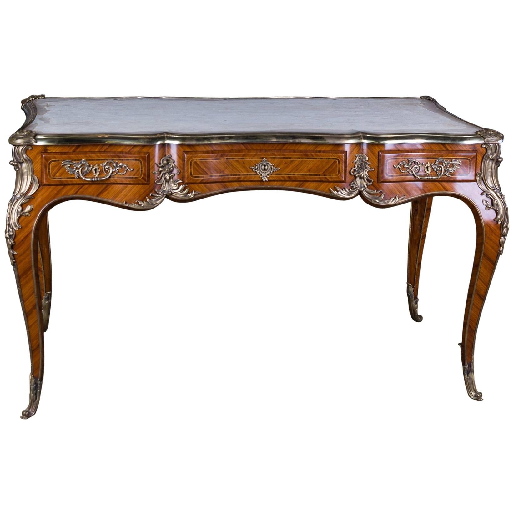  20th Century Desk Bureau Plat in Louis XV Style Excellent Quality