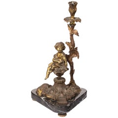 Late 19th Century Cast Metal Figural Lamp