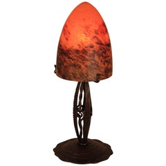 Verreries de La Mulatiere, Mulaty Art Glass Table Lamp