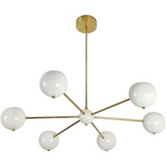 ASTER Brass and Enamel Chandelier by Blueprint Lighting, 2017