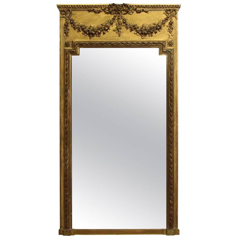 French gilded mantel mirror, 1880s
