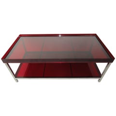Modern Red Acrylic Coffee Table