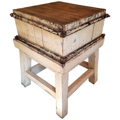 Sweet Antique Butcher Block from France, circa 1900