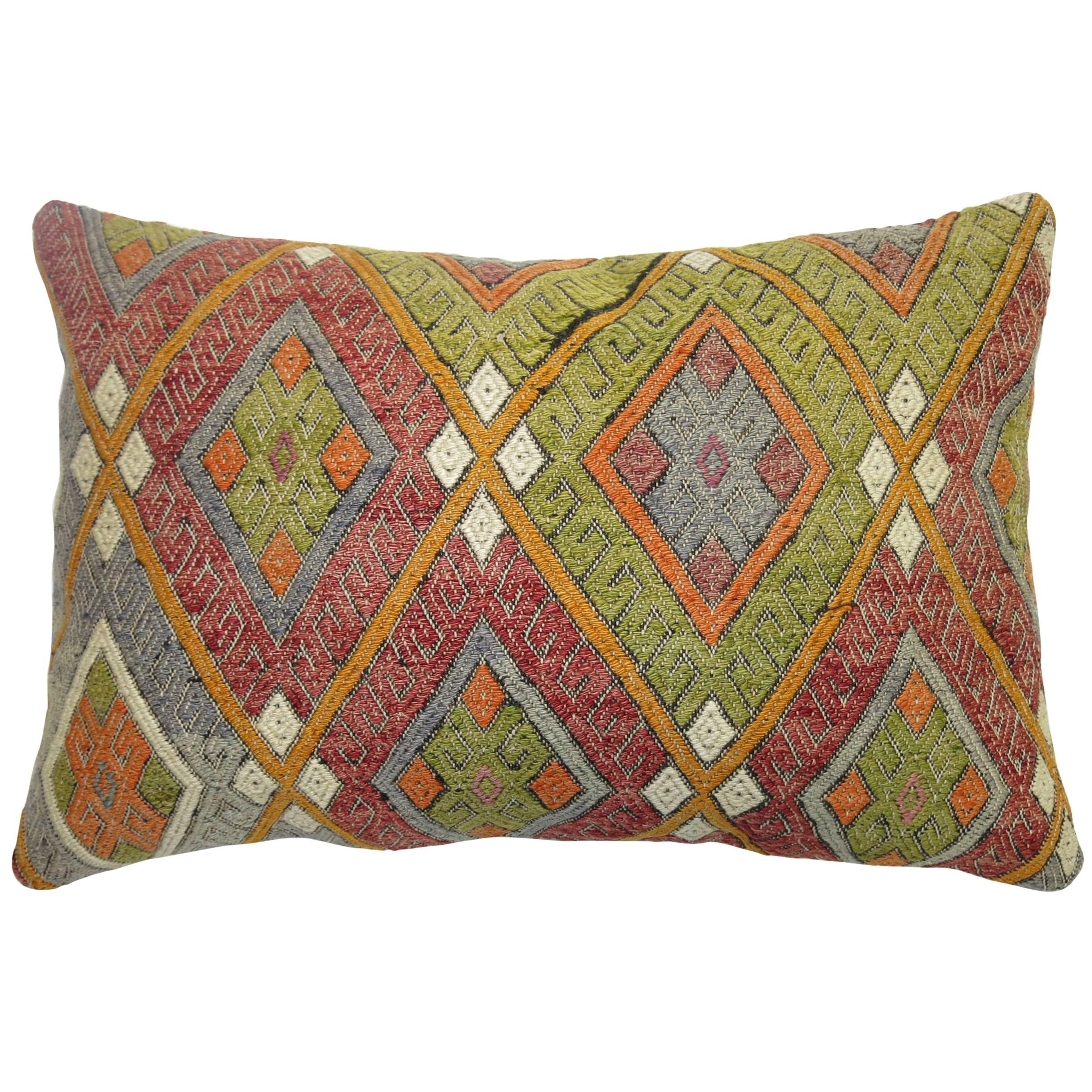 Large Striped Vintage Kilim Pillow at 1stDibs