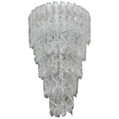 Vintage Italian Twisted Murano Glass Chandelier 12
