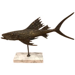 Abstract Bronze Sculpture of a Fish 4
