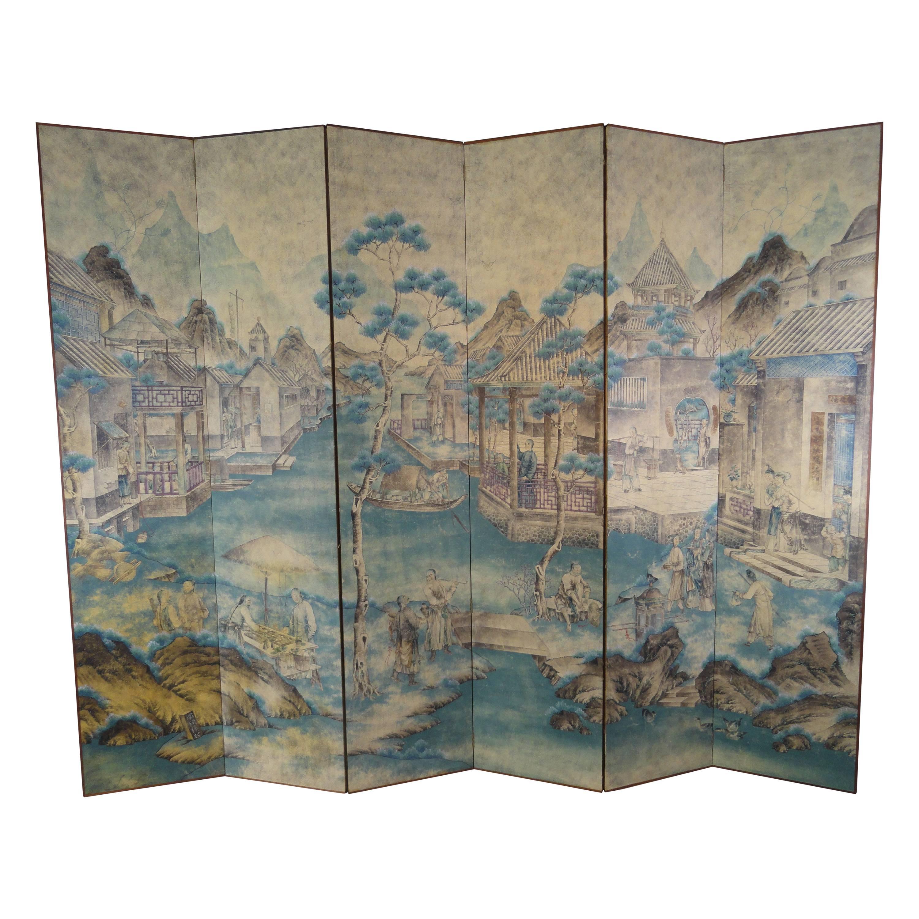 Later 18th to Early 19th Century Chinese Screen For Sale