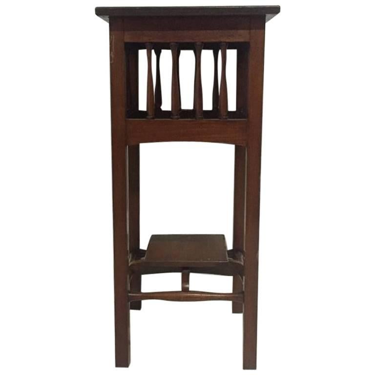 Liberty & Co attri, Walnut Plant Stand turned uprights & Removable Lower Tier