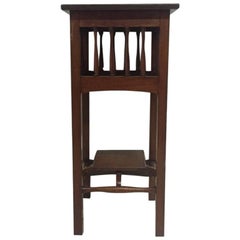 Liberty & Co attri, Walnut Plant Stand turned uprights & Removable Lower Tier