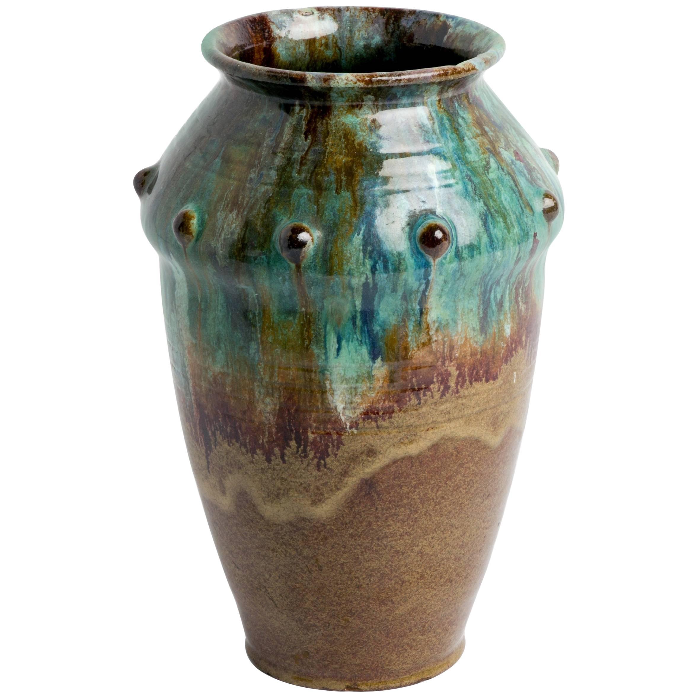 Vintage, 1950s Glazed Ceramic Primavera Vase