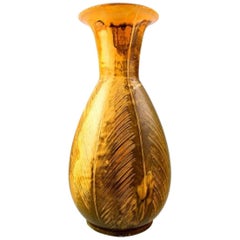 Large Kähler, Denmark, Svend Hammershoi, Glazed Floor Vase in Stoneware