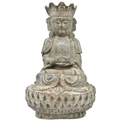 Bronze Earth Buddha on Lotus Seat