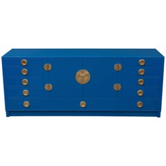 Dunbar Blue Lacquer Credenza