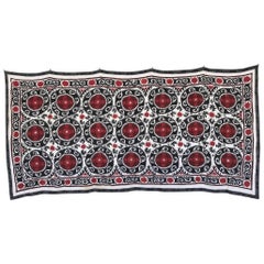 Monumental Retro Uzbek Suzani Blanket or Tapestry