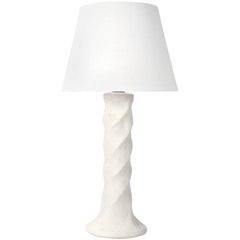 Cast Plaster Twist Lamp