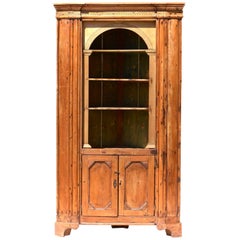 19th Century Pine Architectural Corner Cabinet