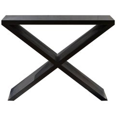 X-Form Console Table in Charcoal Pitch Finish