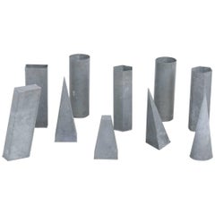 Set of Ten Zinc Geometric Models