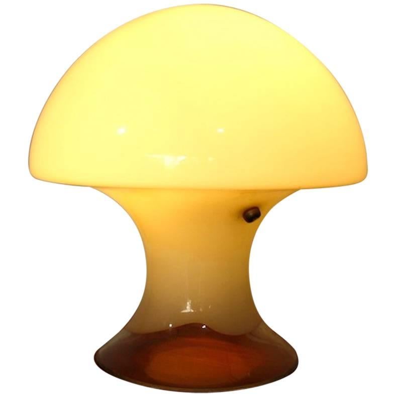 Gino Vistoso Murano Glass Mushroom Shaped Table Lamp, Italy, 1960s For Sale