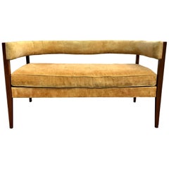 Rare Modernist Settee Designed by John Van Koert, Drexel Counterpoint