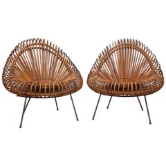 Dal Vera Bamboo Chairs Rare Mid-Century Italian Design