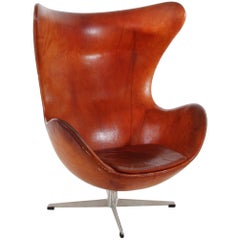 Vintage Arne Jacobsen Egg Chair by Fritz Hansen in Denmark