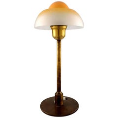 Fog & Morup, Table Lamp in Brass, "Fried Egg" Screens in Glass