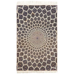 Geometric Vintage Isfahan Persian Rug 9