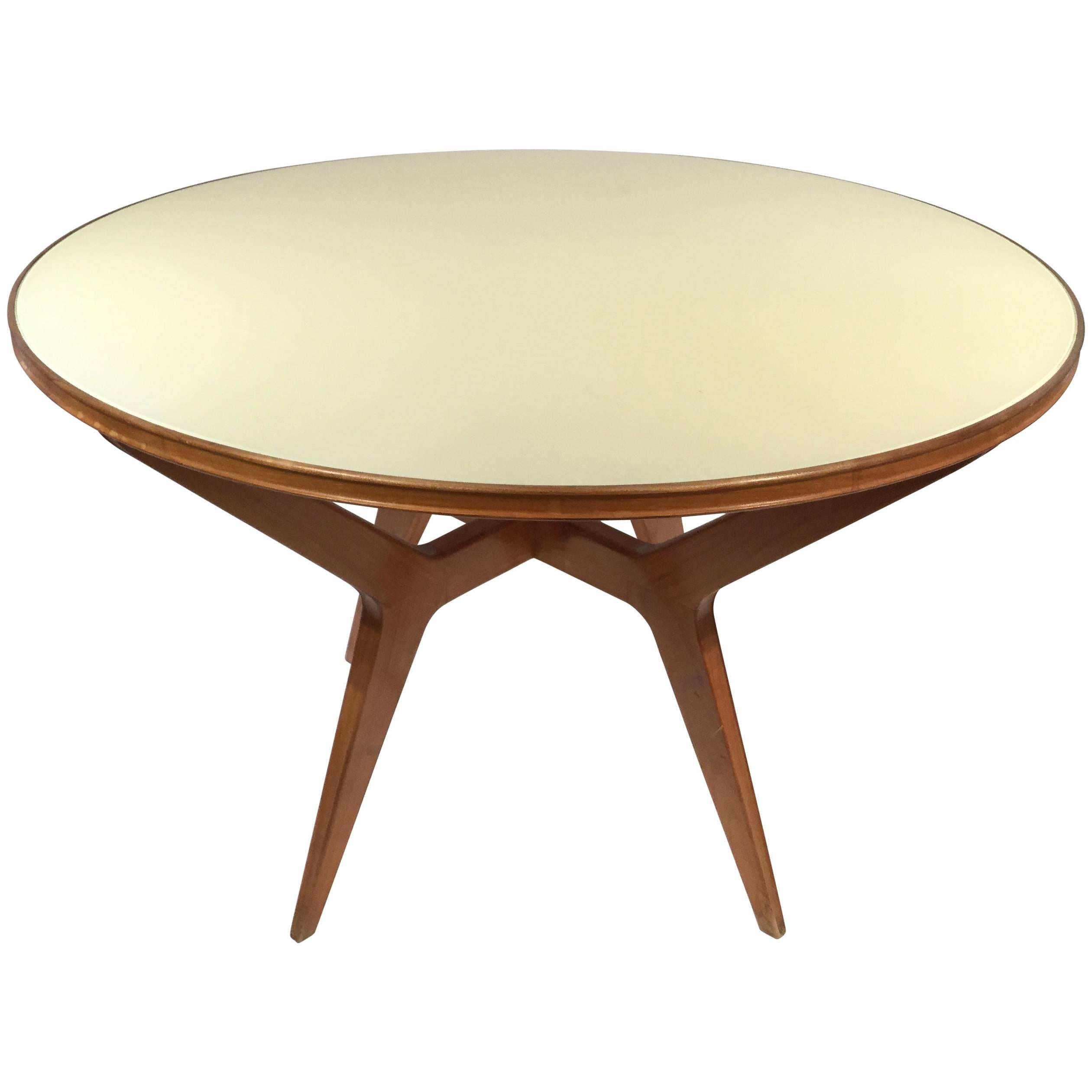 Italian Designed Circular Dinning Table, Ico Parisi, 1950