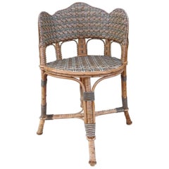 Side Parisian Rattan Chair, circa 1900