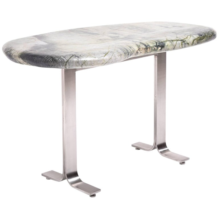 Chinese Meditation Stone Top Desk For Sale at 1stdibs