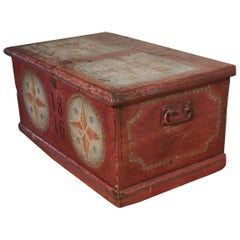 European Painted Pine Chest