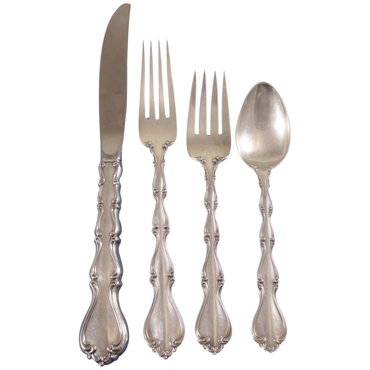 Country Manor by Towle Sterling Silver Flatware Service Set 32 Pieces For Sale
